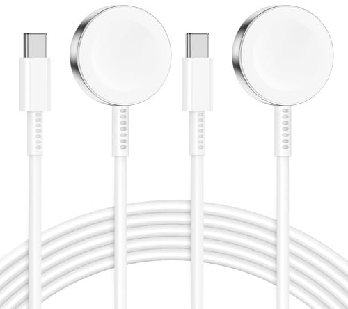 Apple Watch Ladekabel USB C 1M, 2Pack Original iWatch Ladekabel Ladegerät Schnellladekabel Charger Adapter für Apple Watch Series 10/9/8/7/6/SE/5/4/3/SE/Ultra
