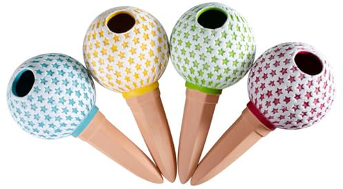 Poteaux d'arrosage pour en terre cuite, piquets d'irrigation en terre cuite - Arroseur automatique pour 4 pièces,Arroseurs de de vacances pour fleurs, piquets d'irrigation