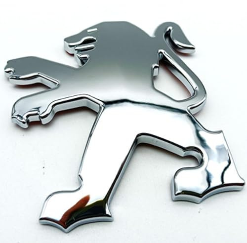 AUJSHDH Coche Emblema, para Peugeot 208 2015-2019 Impermeables Coche Insignia Pegatina 3D Frontal Capó Maletero Insignia Calcomanía Accesorios Coche,A