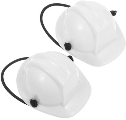 CHILDWEET 2stücke Mini-schutzhelm Für Kleine Haustiere Und Puppen Für Bauspielzeug Partydekorationen Und DIY-bastelprojekte Mit Sicherem Federseildesign Und Verstellbarer