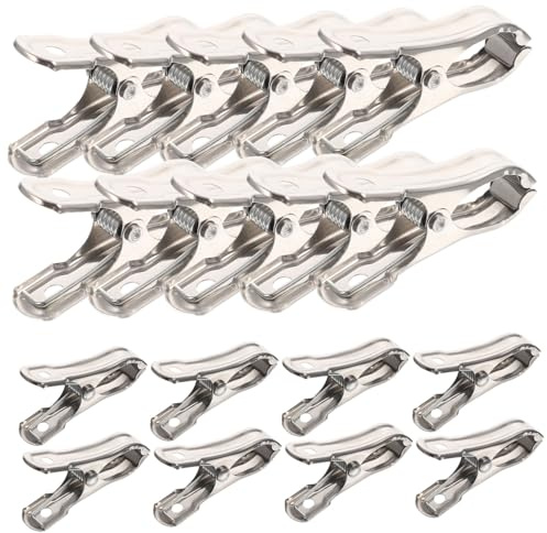 SUPVOX 40piezas Pinzas Inoxidable Para Invernadero y Jardín Resistentes Al Viento Para Secar Ropa