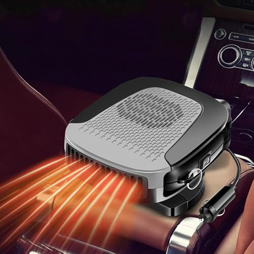 Portable Car Heater，150W 12V Portable Windshield Defogger and Defroster，that Plugs Into Cigarette Lighter, Automobile Heater Fans and Chillers360 °Rotatable Handheld Windscreen Defroster(mini)