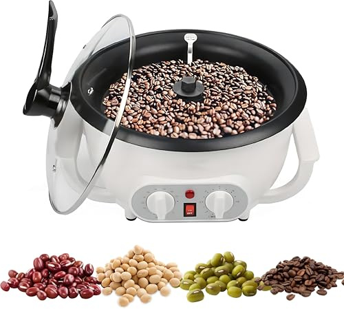 Máquina de Tostador de Café, Secadora de Frijoles Multifuncional de Frijol Eléctrico de Café Para el Hogar, Temporizador de 60 Minutos, Temperatura Ajustable Para la Compra de Café Tostador de Café