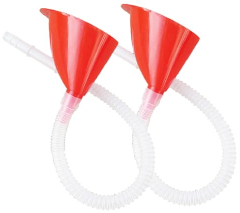CIYODO 2 ensembles Entonnoir Plastique Robuste pour Huile et Carburant Grand Réservoir Flexible et Adapté Voitures et
