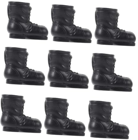 Ipetboom 10pcs Christmas Santa Boots Decorative Shoes Xmas Party Favor Santa Claus Boot Accessories Christmas Supplies Holiday Decor Set