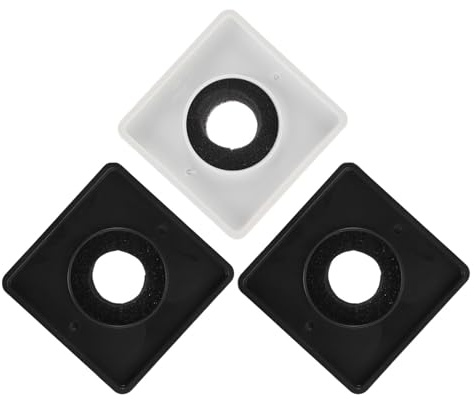 TOYZFRIENDY 3pcs Microphone Flag Cubes for Interviews Black White Mic Stand Props for Reporters and Business Meetings