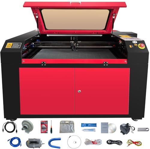 PEIXU 100W Laser Graviermaschine CO2 900mmx600mm Lasergraviermaschine CO2 Laser Engraving Maschine CO2 Laser Hochpräzise Lasergravur Maschine Kompatibel mit Lightburn/RDworks Software