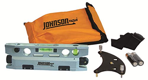 Johnson AccuLine Pro 40-6174 7-3/8-Inch Magnetic Torpedo Laser Level with Leveling Base and Softsided Padded Carrying Pouch