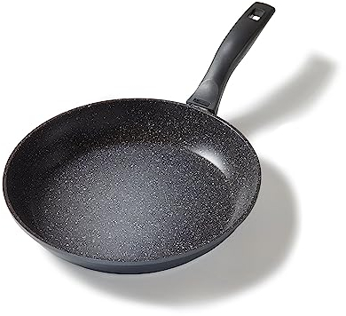 STONELINE Poêle à Frire 28 cm, adaptée à l'Induction, Revêtement Antiadhésif avec de vraies particules de pierre, Cuire, Rotir et Mijoter sans Huile ni Graisse
