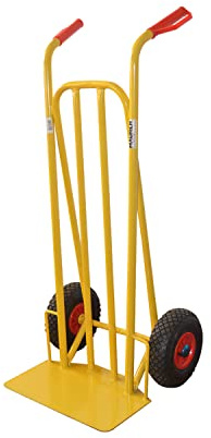 MAURER Ruote della spesa pneumatiche carrelli in acciaio fino a 200 kg cm 53x46x H105, Cranberry