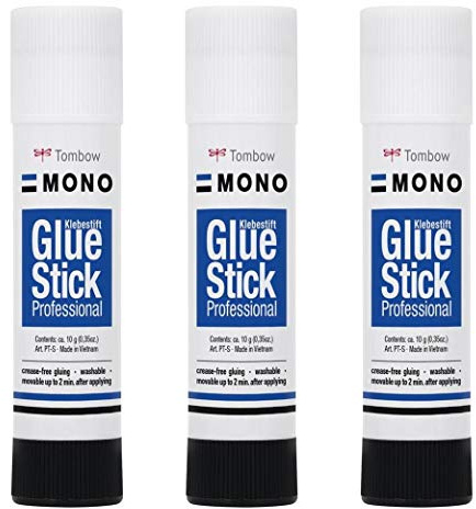 Tombow Set 3 Klebestifte 10 g wiederverwendbar 2 Minuten transparent
