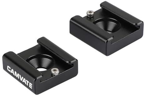 CAMVATE fredda Hot Shoe Flash DSLR per microfono Blackmagic Cinema Camera(2 pezzi)