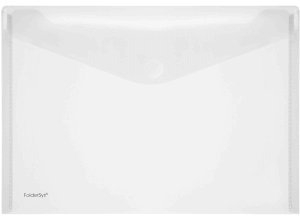 FolderSys 10 x Dokumentenmappe A4 quer PP Klettverschluss klar farblos matt