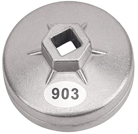 AHL 74mm 14 Flûtes 903 Clé de filtre à huile Outils de démontage Clé à Douille Outil en Aluminium