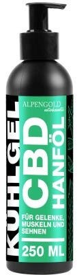 Kühlgel mit CBD 250ml – Kühlendes Massagegel mit Cannabidiol, Aloe Vera & Menthol – Für beanspruchte Hautpartien – THC-fre