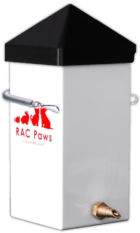 RAC Paws by RentACoop 32oz (1 Liter) Small Animal Drinker with No-Drip Brass Nozzle - Suitable for Small Pets, Bunnies, Hamsters, Guinea Pigs, Hedgehogs, Rabbits, Chinchillas, Mice and Rats