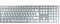 CHERRY KC 6000C FOR MAC, Teclado Mac con Cable (Conexión USB-C), Distribución de Teclado Alemán (QWERTZ), Teclas Silenciosas, Diseño Plano, Blanco/Plateado