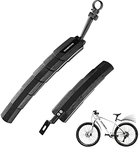 ROCKBROS Parafanghi Bici Anteriore e Posteriore, Set Prafanghi 2 Pezzi per MTB Bicicletta, Retrattile Design, Universale, Accessori Bici