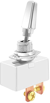 Gebildet Interruptor de Palanca de Alta Corriente SPST Automotriz, ON-Off Interruptor de Palanca de 2 Posiciones 2 Vías, 30Amp~50 Amp/12V, 15Amp~25 Amp/24VDC Heavy Duty