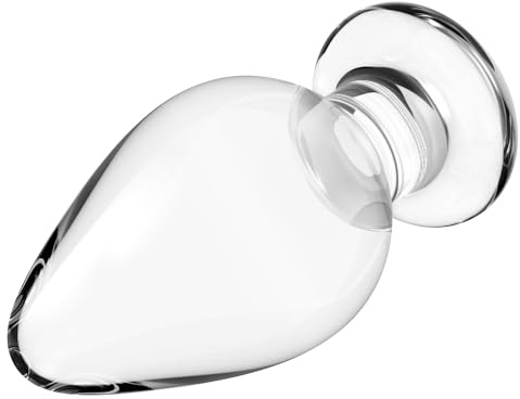 LEEWEDENG Pilz-Buttplug, 10,2 cm, Kristallglas, Analplugs, Bum Plug, Analtrainer, Expander, Sexspielzeug für Paare