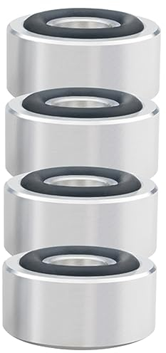 Housoutil 4pcs Speaker Feet Floor Pad Subwoofer Stand Speaker Shock Absorber Foot Pads Aluminum Alloy for Home Theatre Recording Studio