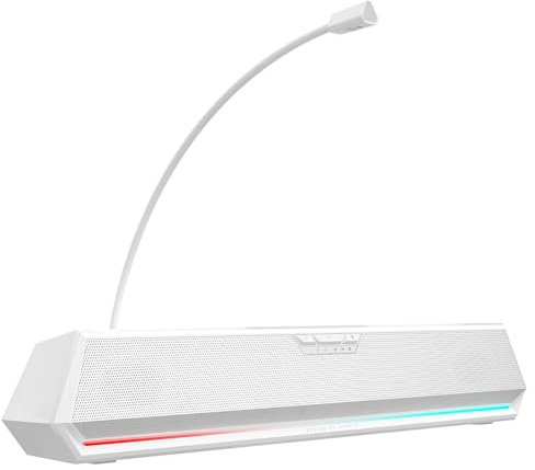 Edifier Hecate G1500 Barra de Sonido para PC Gaming, RGB Brillante, Micrófono Desmontable, Sonido Envolvente 7.1 4 Altavoces con Graves Profundos, Bluetooth 5.3 USB A Audio Jack 3.5mm