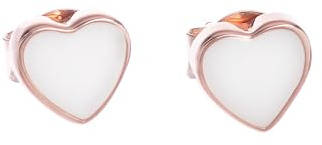 Kit latte seno fai da te - Orecchini a forma di cuore in oro rosa innamorato