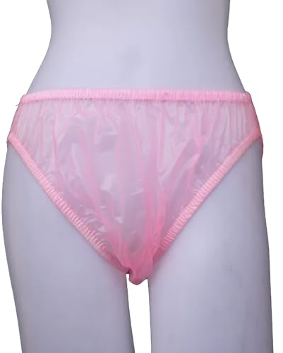 TOVCHEI Plastikhosen Inkontinenz-Kunststoffhose Für Erwachsene 6Er-Pack Weiche, Leise, Auslaufsichere wasserdichte Windelüberzüge, Transparent Rosa,6 Pack,XL
