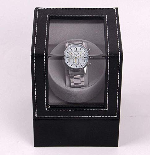 BONOOL Automatischer Uhrenbeweger, Motor-Shaker-Halter, Display, mechanische Wickelbox, Schmuck- und Uhrenbox, grau