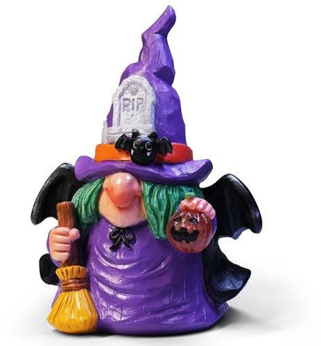 Eletorot Decoraciones de bruja de Halloween: estatuas de bruja, decoración de mesa para el hogar, regalos