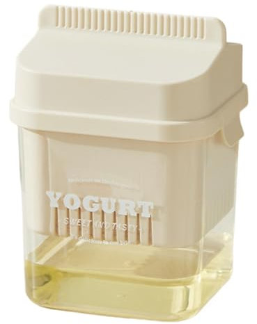 Joghurtsieb, Joghurtbereiter-Sieb, Joghurt-Abtropfsieb, Joghurt-Käsesieb-Filter, Joghurtbereiter mit Deckel – effizientes Sieb mit großer Kapazität, Mehrzweck-Buttermilchfilter für den Heimgebrauch