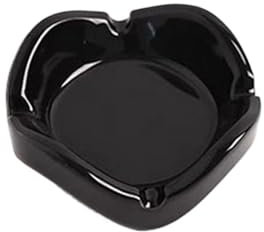 SDA287MZ Aschenbecher Keramik-Aschenbecher, lippenförmiger Desktop-Aschenbecher, dekorativer Aschenbecher, for Zuhause, Büro, Restaurants, Bar, KTV, Balkon, Gärten usw Windaschenbecher(Schwarz)