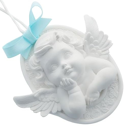 Molde medallon angel de la guarda