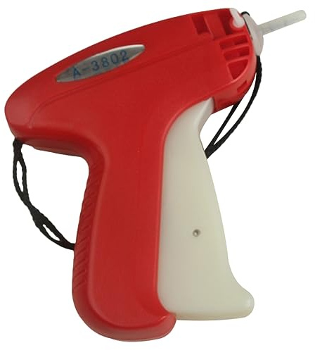 LALAFINA Étiqueteuse De Vêtements Attache-vêtement Rouge Multi-facettes, Applicateur D'étiquettes Portable Aiguille Fine, Outil D'attachement De Prix pour Boutique Textile