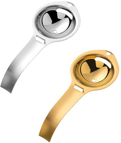 HDGSAFD 2 Piezas Separador De Clara De Huevo, Herramientas De Cocina, Herramientas De Acero Inoxidable, Herramientas De Filtración De Líquidos De Huevo, Accesorios para Hornear.