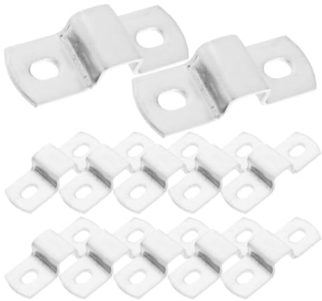 DIYEAH 12 StüCk Edelstahl Vierkantrohrschellen 5.60X1.70X1.20Cm U-FöRmige Rohrklemmen FüR Rohrmontage BalkongeläNder TreppengeläNder Innen Und AußEn RostbestäNdig