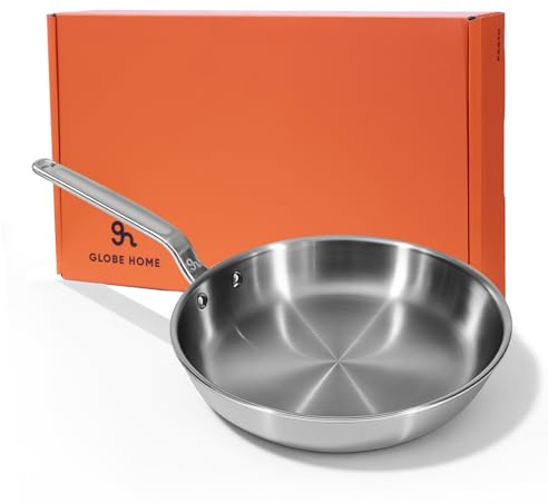 GLOBEHOME 10 5-Ply Stainless Steel Frying Pan