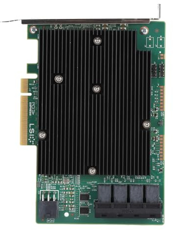 Sxhlseller LSI SAS 9300-16I HBA Controller-kort, 16-porters Interna 12 GB/s SAS/SATA, PCIe 3.0 X8 Host Bus Adapter för Servrar och Lagringsapplikationer med Hög Bandbredd