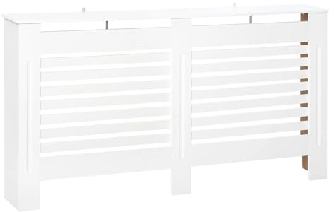 Copertura per Radiatore Design a doghe regolabili in MDF for stufe e caminetti, soluzione moderna da parete