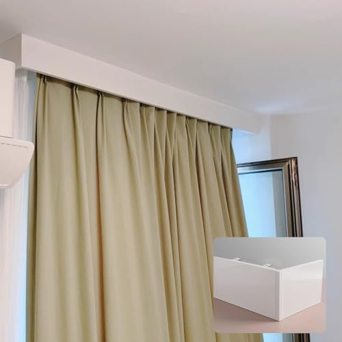 Genérico Cornisa para Cortina, Panel de cornisa sin rieles, Cenefa Decorativa para persiana Vertical, cornisa Opaca para Ventana Tipo Cassette (130 cm (4,3 pies))