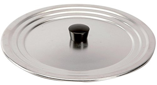 BAUMALU - Couvercle Multi-Degrés Universel - Acier Inoxydable Haut de Gamme - Bouton Bakélite, Bord en Escalier - Pour Ustensiles de Ø12, 14 et 16 cm