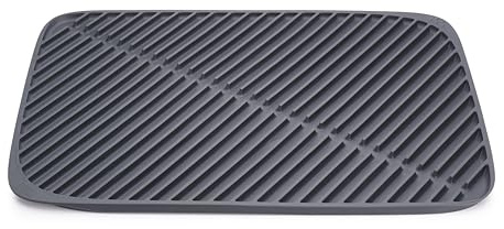 Joseph Joseph Flume - Tapis d'égouttage pliable, surface en caoutchouc souple, gris, large