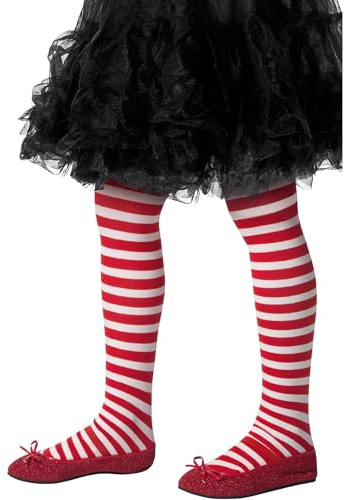 Smiffys Medias a rayas, niños, rojo y blanco Halloween, Carnaval
