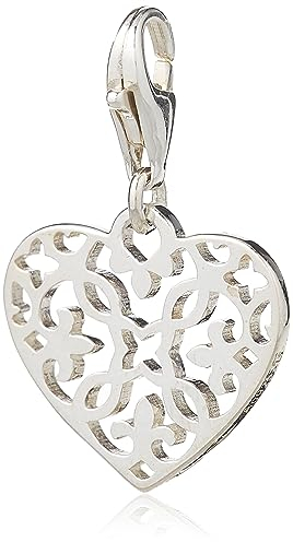 Thomas Sabo Damen Charm-Anhänger Arabesque Herz 925 Sterling Silber 1497-001-12