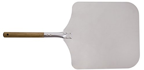 Innoecom Creations Aluminium Pizzaschaufel Pizzaschieber auch verwendbar zum Ofenbrotbacken mit großzügiger Auflagefläche (40 x 35 cm) Gesamtlänge 70 cm