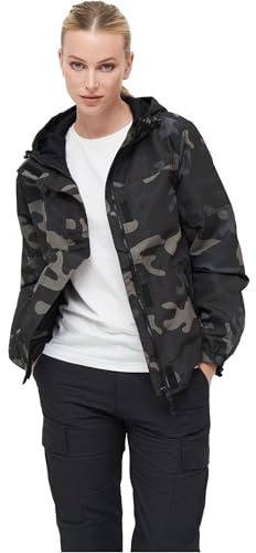 Brandit Ladies' Windbreaker Front Zip Donna Giacca a vento nero 100% poliestere