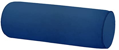 Velvetcossy Neck Roll Pillowcases Velvet Cylindrical Pillow Covers 16x6 with Hidden Zipper for House Home Decor Neck Roll Pillow Cervical Neck Roll Memory Pillow Cylinder Round Cushion (Blue, 16x6)