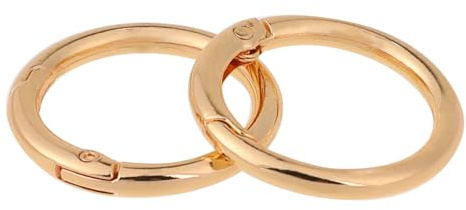 Feder-O-Ring-Clip für Geldbörsenriemen, 2,5 cm, runder Schnappclip, goldfarbene Schlüsselringe für Schlüsselanhänger, Legierung, runde Schnalle, Schlüsselhaken, Geldbörse, Riemenverlängerungsclip für