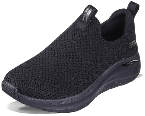 Skechers Sneaker Arch Fit 2.0 da Donna, Nero, 38 EU