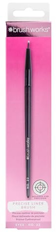 Brushworks No.23 Precise Liner Brush – Fine Eyeliner Brush for Winged & Cat Eye Looks, Suitable for Gel, Liquid & Powder, Vegan & Cruelty-Free